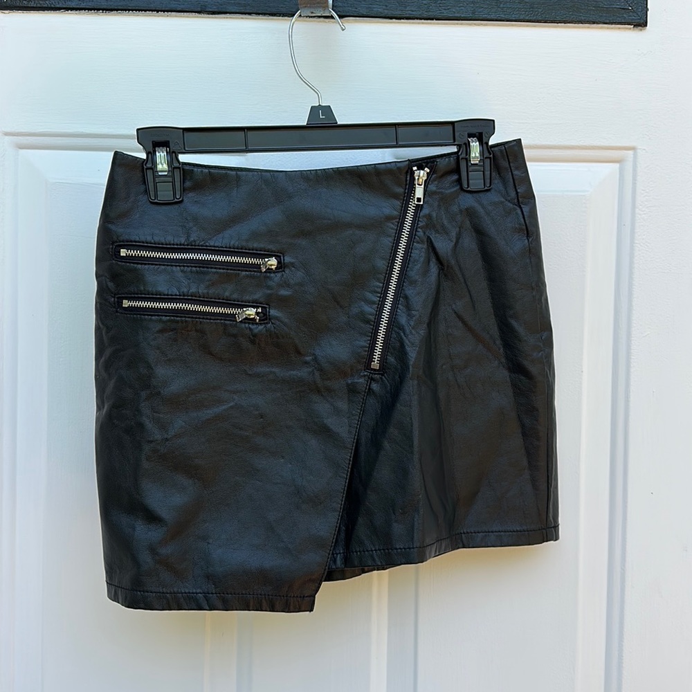 Leather (faux) Mini Skirt